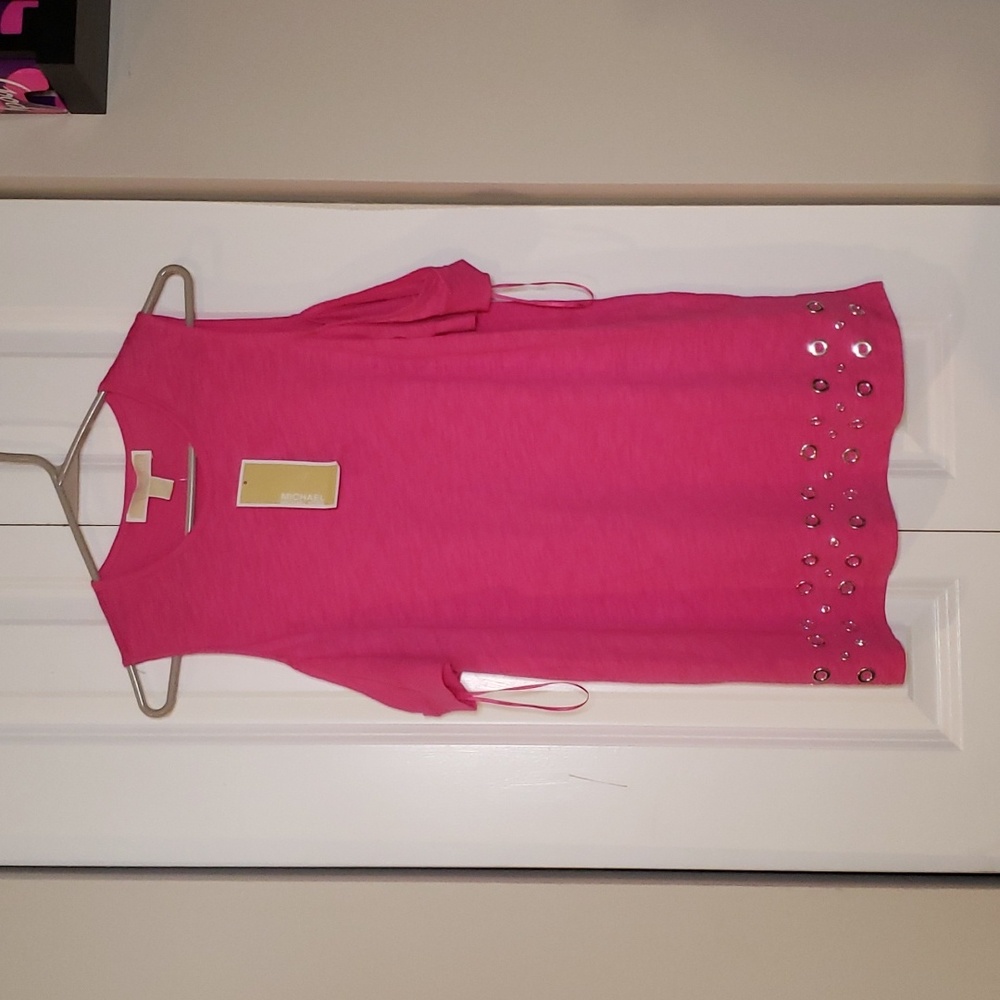 NWT Michael Kors pink cold Shoulder XS